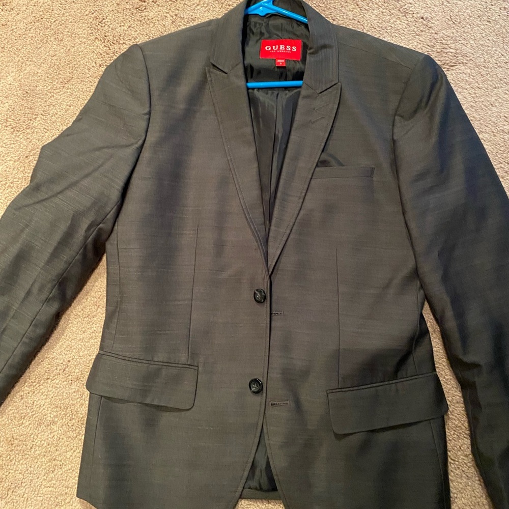 Guess Gray Sport Coat with Tailored Fit